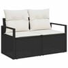 vidaXL Gartensofa-set mit Kissen 10 pcs Schwarz Poly-Rattan