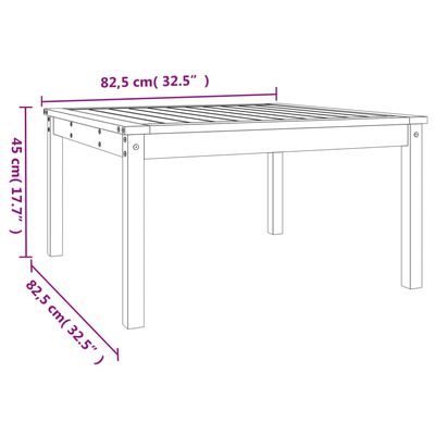 vidaXL Gartentisch 82,5x82,5x45 cm Massivholz Douglasie