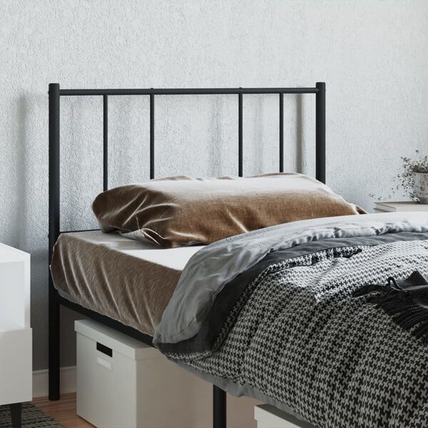 vidaXL Ersatz-Kopfteil Metall Schwarz 80 cm