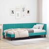 vidaXL Eckbettgestell mit Kopfteil T&uuml;rkis 90 cm x 200 cm Samt
