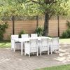 vidaXL Garten Essgruppe 7 pcs Wei&szlig; Polypropylen