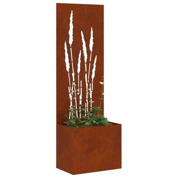 vidaXL Garten Sichtschutz-Leinwand Rostig 50 x 140 cm Wetterfeststahl