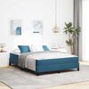 vidaXL Boxspringbett mit Matratze Dunkelblau 140 x 200 cm Stoff