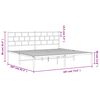 vidaXL Bettgestell mit Kopfteil Metall Schwarz 180x200 cm