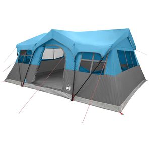 vidaXL Familienzelt 487 x 340 x 216 cm Blau Polyester und Stahl