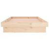 vidaXL Massivholzbett mit LEDs 75x190 cm