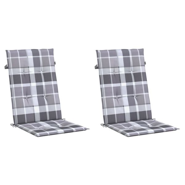 vidaXL Gartenstuhlauflagen f&uuml;r Hochlehner 2 Stk. 120x50x3cm Stoff