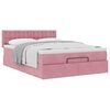 vidaXL Ottoman-Bett mit Matratze Rosa 140x200 cm Samt