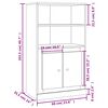 vidaXL Highboard Schwarz 60x35,5x103,5 cm Holzwerkstoff