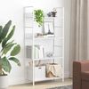 vidaXL B&uuml;cherregal 4 Regalb&ouml;den Wei&szlig; 60&times;27,6&times;124,5 cm Holzwerkstoff