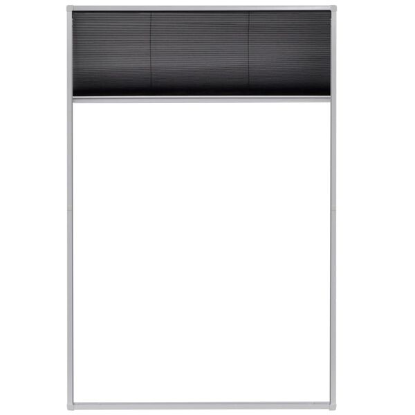 vidaXL Insektenschutz-Plissee f&uuml;r Fenster Aluminium 80 x 120 cm