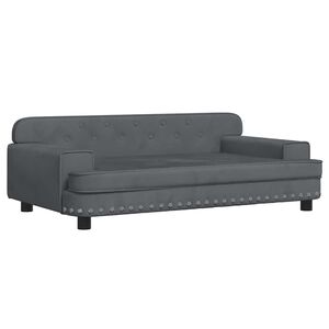 vidaXL Hundebett Dunkelgrau 90x53x30 cm Samt