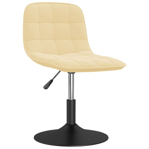 vidaXL Esszimmerst&uuml;hle 2 Stk. Drehbar Creme Samt