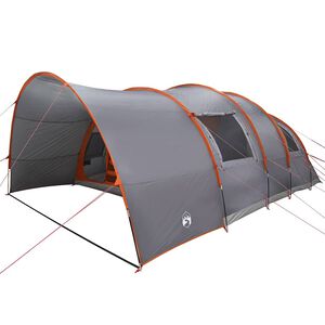 vidaXL Tunnelzelt f&uuml;r 8 Personen Grau und Orange 710 x 460 x 245 cm