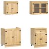 vidaXL Schrank mit Regal SKI 8 pcs Honigbraun Massives Kiefernholz