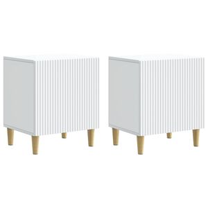 vidaXL Nachttisch 2 pcs Wei&szlig; 43 x 34,5 x 50 cm Holzwerkstoff