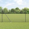 vidaXL Zaunpfosten Grau 25 x 1,6 m (12 x 12 mm Netz) Stahl und PVC