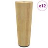 vidaXL M&ouml;belbeine 12 Stk. Braun &Oslash; 44 x 100 mm Massives Eukalyptus Holz