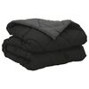 vidaXL Sommerdecke Schwarz und Anthrazit 220 x 155 cm Mikrofaser