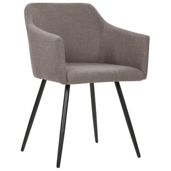 vidaXL Esszimmerst&uuml;hle 4 Stk. Taupe Stoff