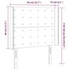vidaXL Kopfteil mit Ohren Dunkelbraun 83x16x118/128 cm Stoff