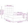vidaXL Aufbewahrungsbett mit Matratze Creme 120 x 200 cm Polyester
