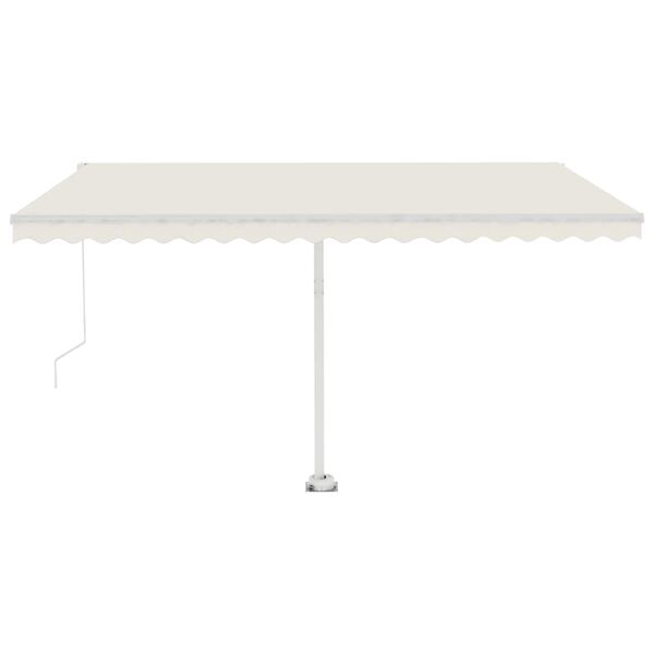 vidaXL Markise Manuell Einziehbar mit LED 400x350 cm Creme