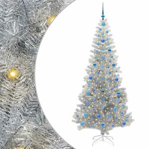 vidaXL Weihnachtsbaum Silber 210 cm PET