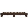 vidaXL Bettgestell Braun Eichen-Optik 200x200 cm Holzwerkstoff Metall