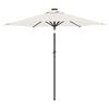 vidaXL Sonnenschirm mit Stahlmast Wei&szlig; 225x225x212 cm