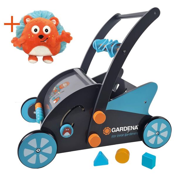 GARDENA Holzspielzeug Rasenm&auml;her Blau und Schwarz