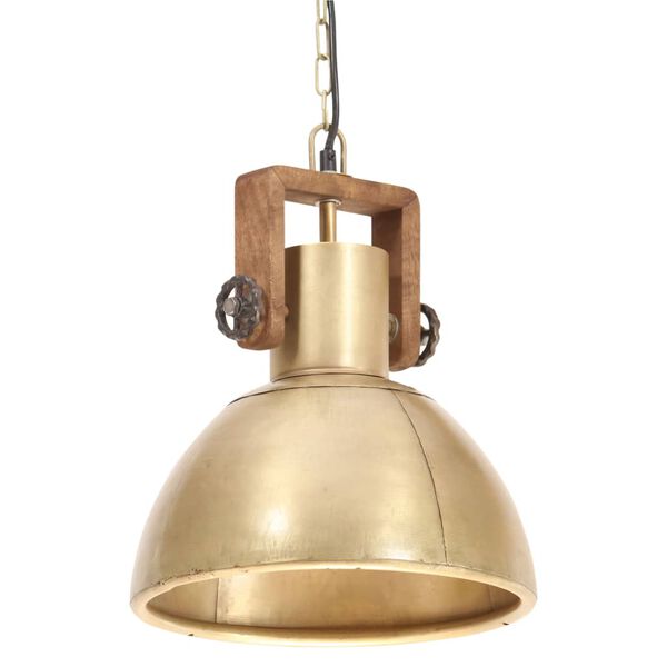 vidaXL H&auml;ngelampe Industriestil 25 W Messing Rund 30 cm E27