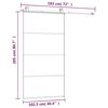 vidaXL Schiebet&uuml;r mit Beschlag 102,5x205 cm ESG-Glas & Aluminium
