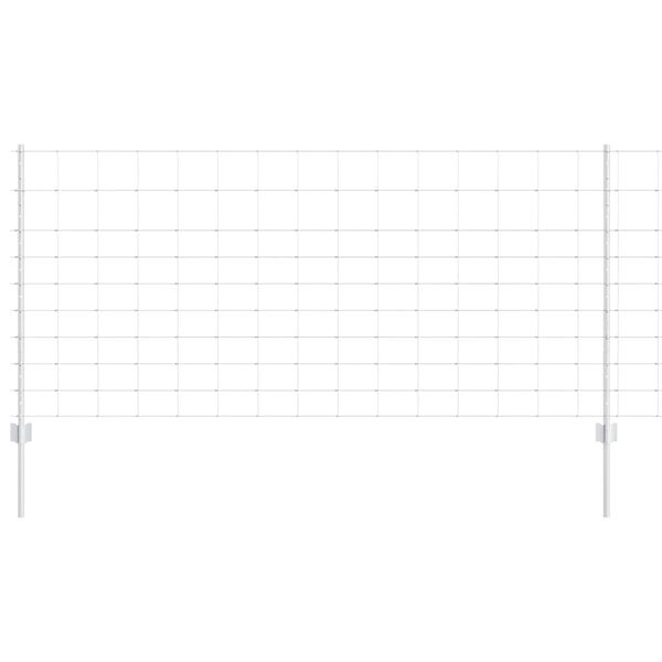 vidaXL Zaun mit Pfosten Silber 1 x 25 m Stahl