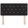 vidaXL LED Kopfteil mit LED-Lichtleisten Schwarz 100 cm Polyester