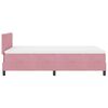 vidaXL Boxspringbett mit Matratze mit Kopfteil Rosa 120 x 200 cm Samt