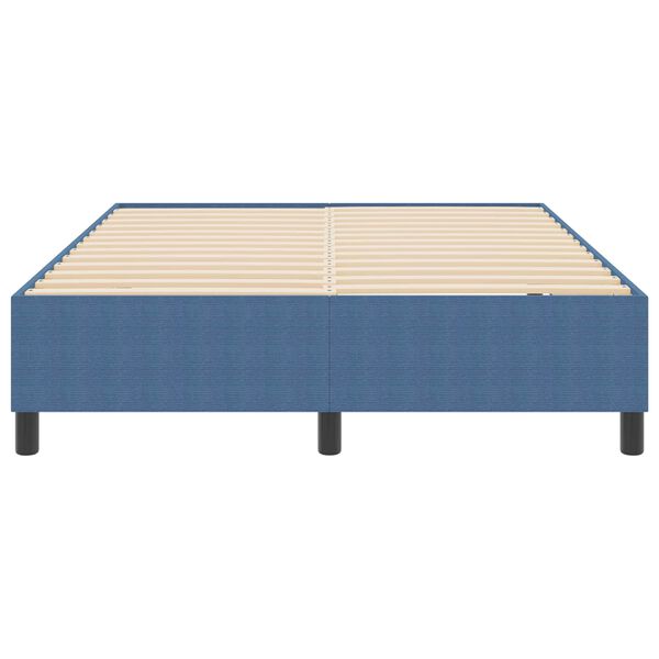 vidaXL Plattformbettgestell Blau 140 x 200 cm Stoff