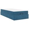 vidaXL Bettgestell mit Matratze mit Matratze 2 pcs Blau Samt