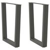 vidaXL Esstisch Beine V-Form 2 St&uuml;ck Anthrazit 70x(72-73,3) cm Stahl