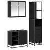 vidaXL Badezimmerm&ouml;bel-Set 3 stk. Schwarz Eichen-Optik 65 x 33 x 60 cm