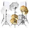 vidaXL Fotostudio-Set mit Leuchten, Hintergrund und Reflektor