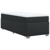 vidaXL Boxspringbett mit Matratze Schwarz 100x200 cm Kunstleder