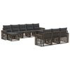 vidaXL Gartensofa-set 10 pcs Grau und Dunkelgrau Poly-Rattan