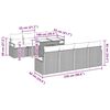 vidaXL Garten-Sofa-Set mit Speicher 9 pcs Hellgrau Poly Rattan