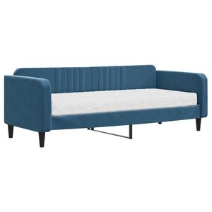 vidaXL Tagesbett mit Matratze Blau 90x200 cm Samt