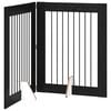 vidaXL Klappbares Hundetor mit St&auml;ndern 2 Stk. Schwarze Eiche 160,5 cm