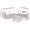 vidaXL 6-tlg. Garten-Sofagarnitur mit Kissen Schwarz Poly Rattan