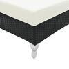 vidaXL Sonnenliege mit Auflage Poly Rattan Schwarz