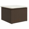 vidaXL 8-tlg. Garten-Sofagarnitur mit Kissen Braun Poly Rattan