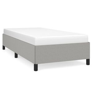 vidaXL Bettgestell ohne Matratze Hellgrau 80x200 cm Stoff